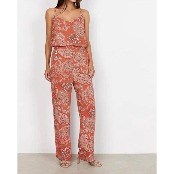 NEW SOYA CONCEPT latoya pants in dusty red combi - Picture 1 of 6